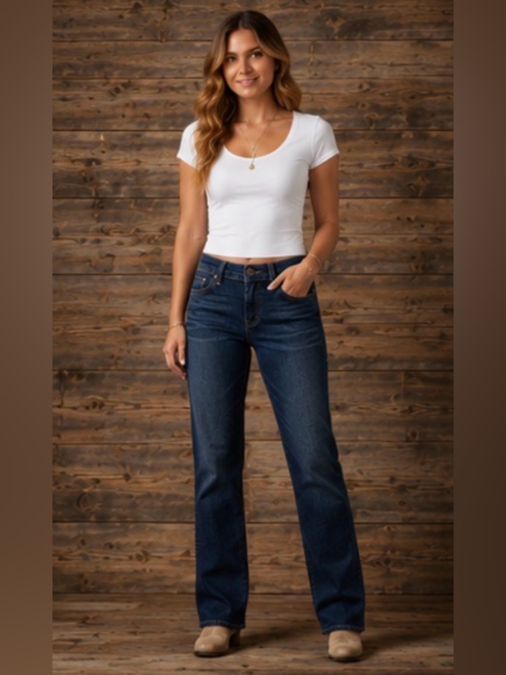Lucky Brand Dark Blue “Brooke Straight” Women’s Jeans S-10/a30